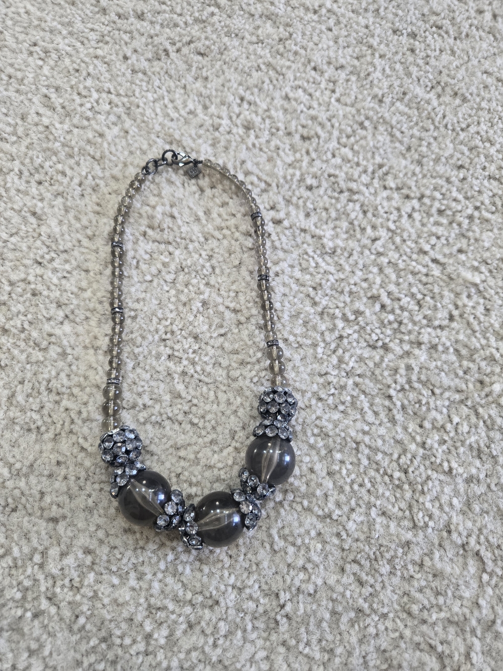 Banana Republic Smoky Gray Statement Necklace